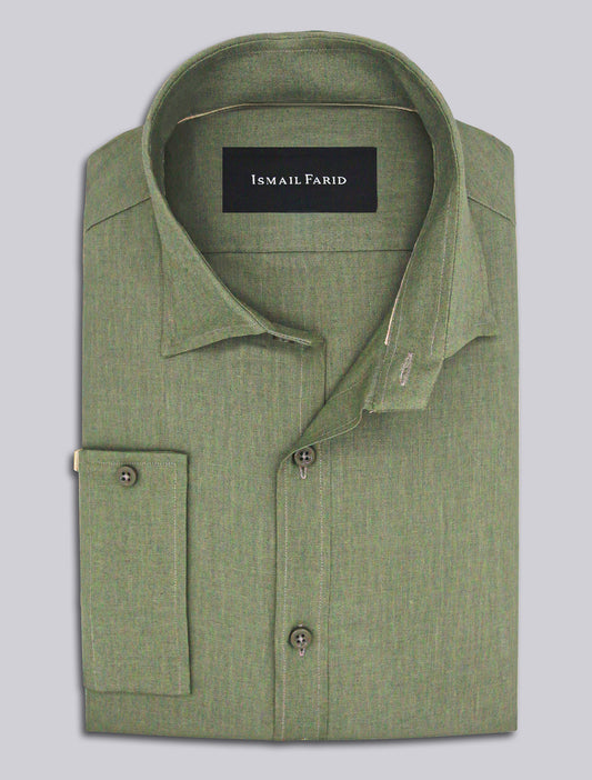 GREEN LINEN SHIRT