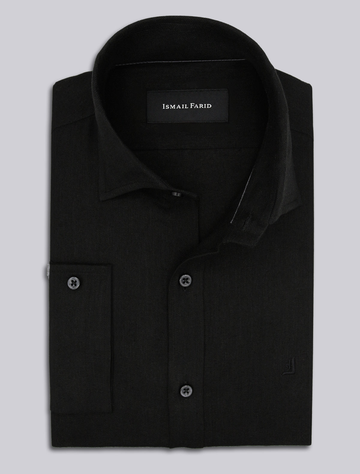 BLACK LINEN SHIRT