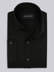 BLACK LINEN SHIRT