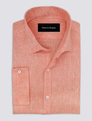 CORAL LINEN SHIRT