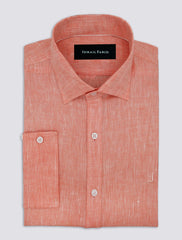 CORAL LINEN SHIRT