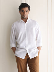 WHITE LINEN SHIRT