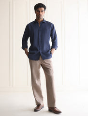 NAVY LINEN SHIRT