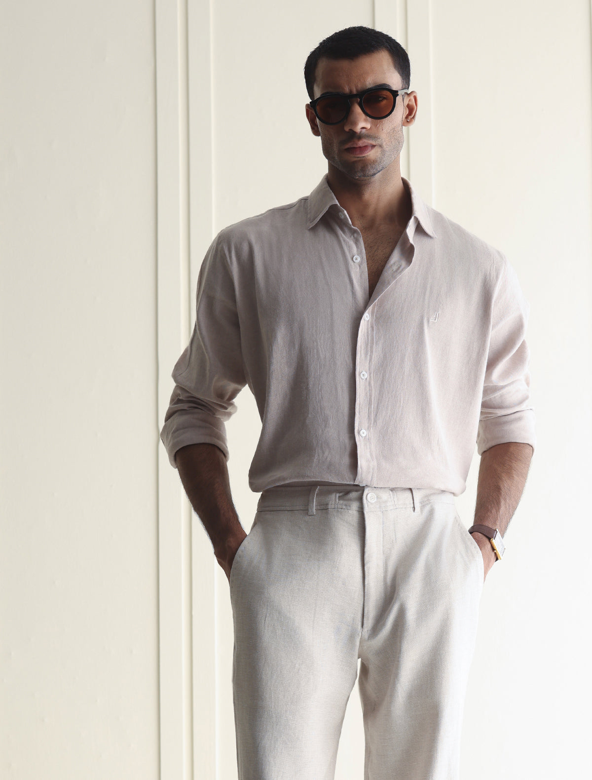 BEIGE LINEN SHIRT