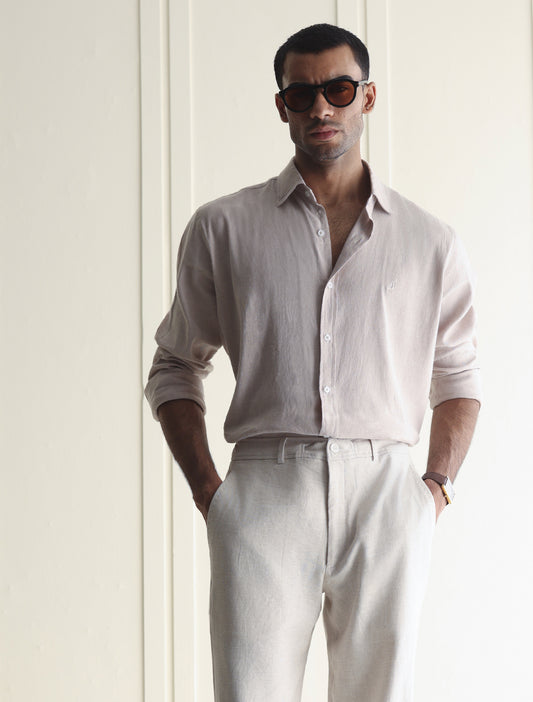 BEIGE LINEN SHIRT