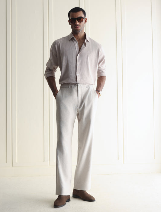 BEIGE LINEN SHIRT