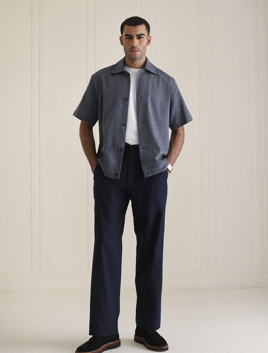 DENIM BLUE LINEN SHIRT