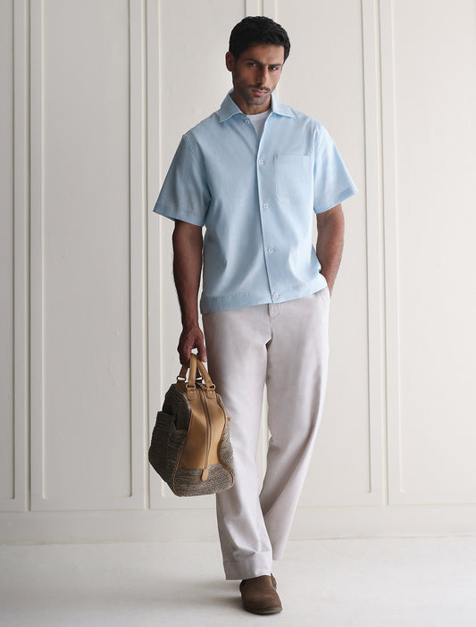 SKY BLUE LINEN SHIRT