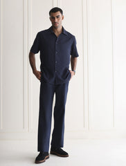 NAVY LINEN SHIRT