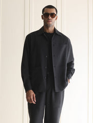 BLACK OVERSHIRT