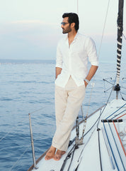WHITE LINEN SHIRT