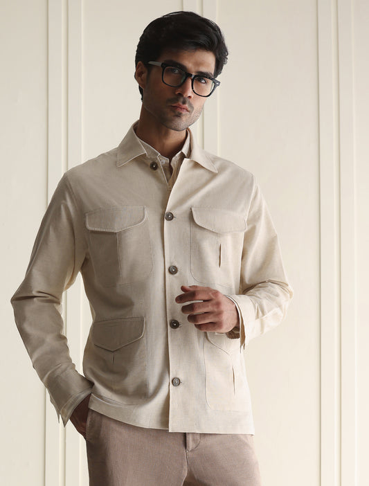 BEIGE OVERSHIRT