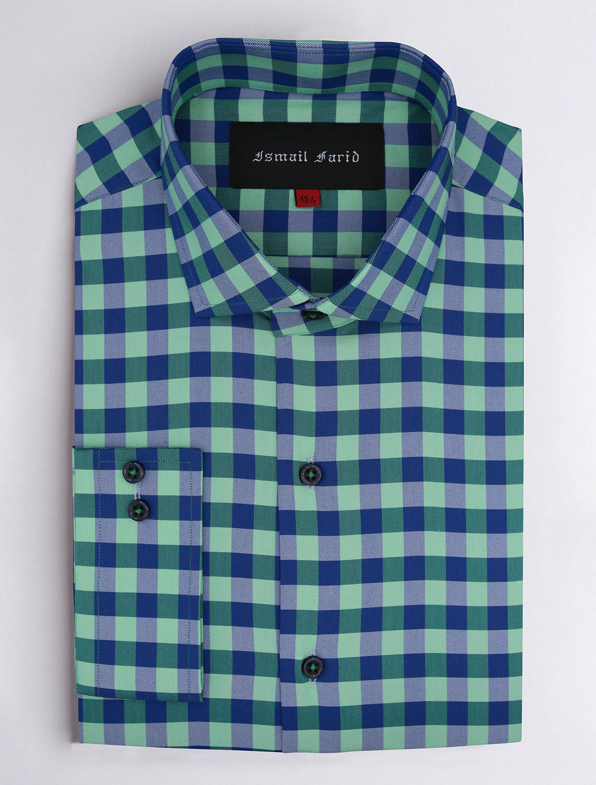 BLUE GREEN CHECKERED SHIRT