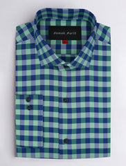 BLUE GREEN CHECKERED SHIRT