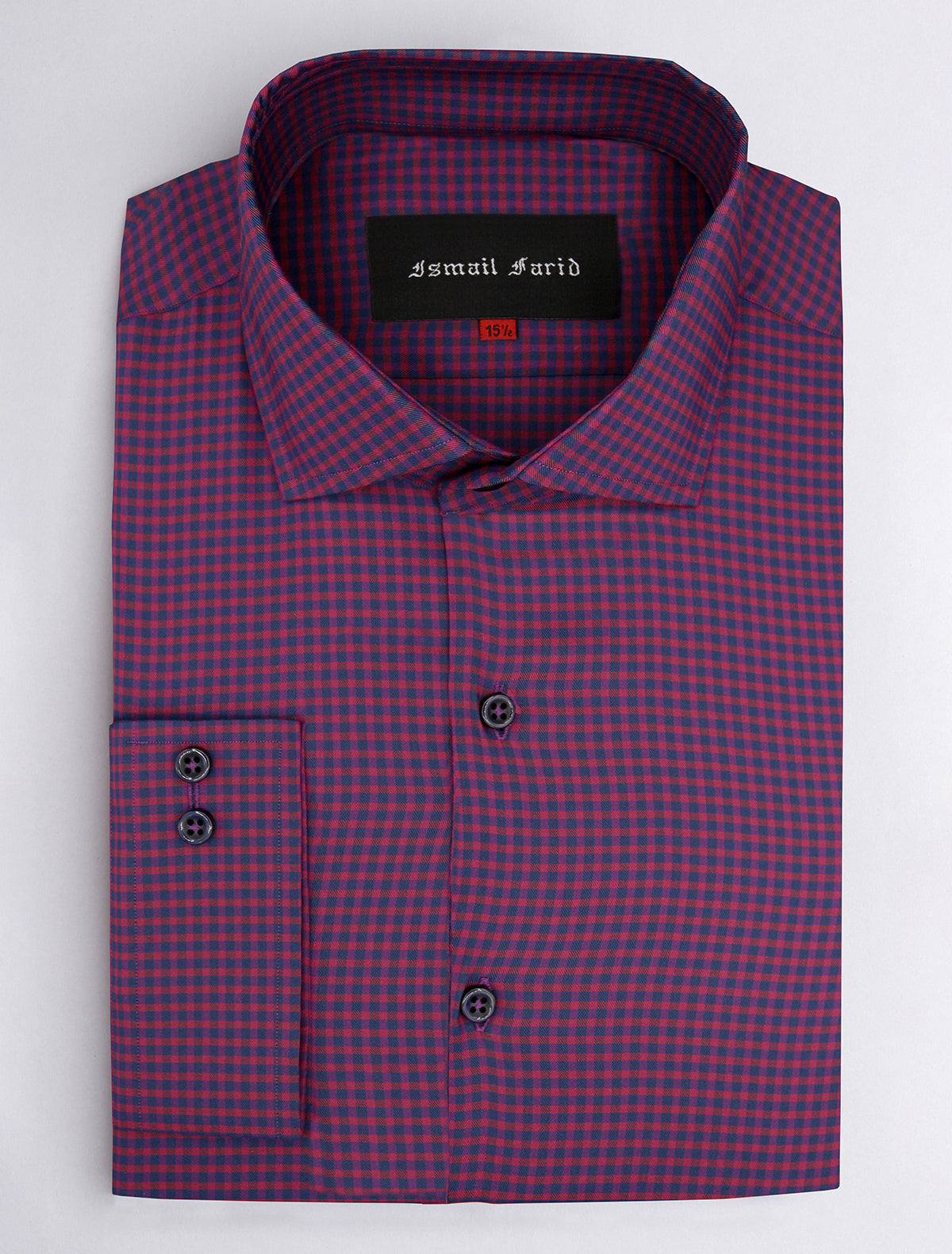 PURPLE AND BLUE CHECKERED SHIRT