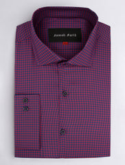 PURPLE AND BLUE CHECKERED SHIRT