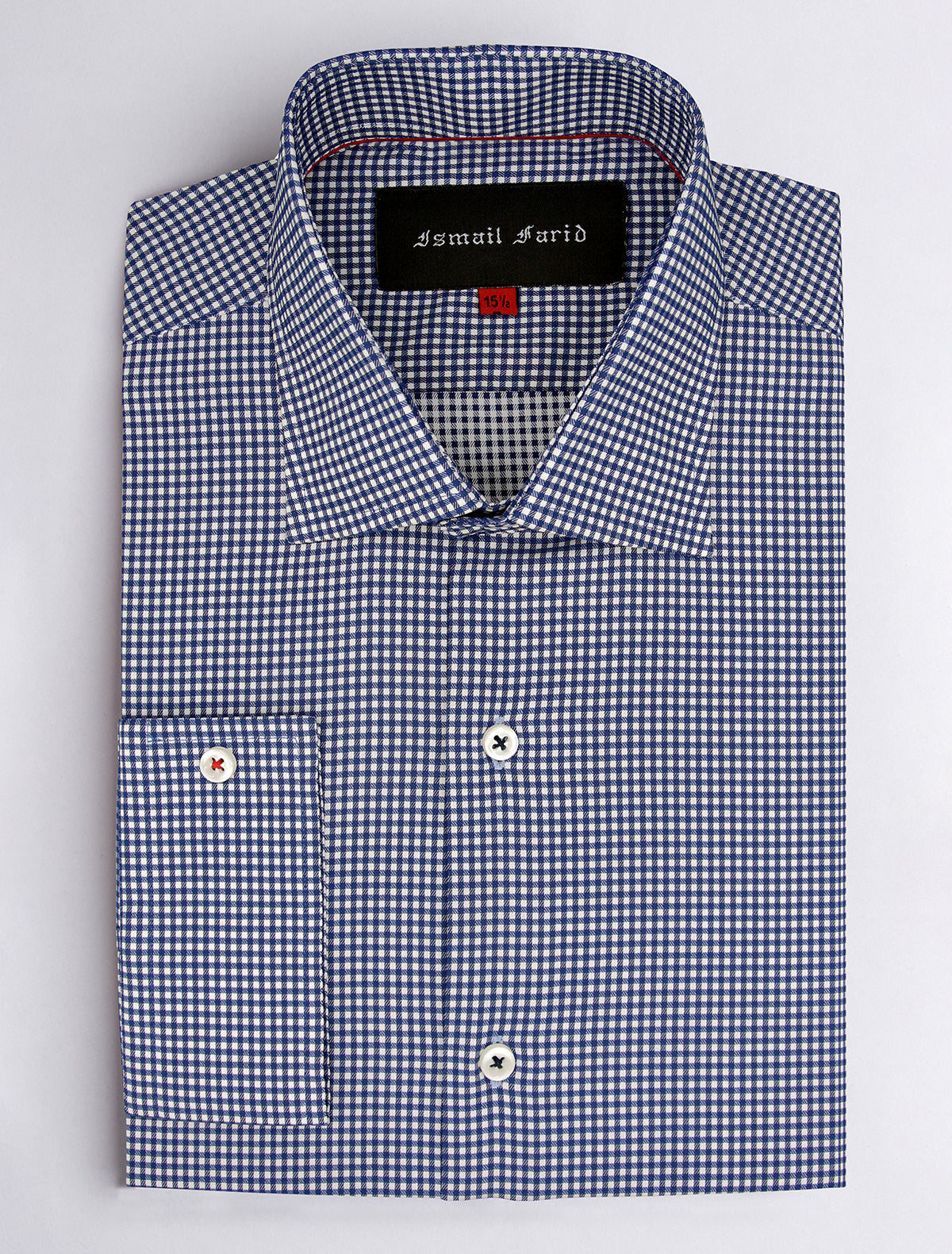 BLUE MICRO CHECK SHIRT