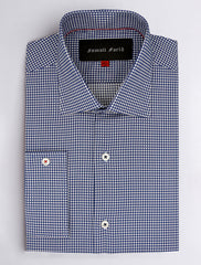 BLUE MICRO CHECK SHIRT