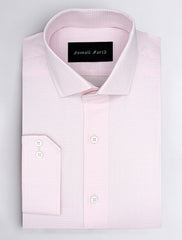 LIGHT PINK HARRING BONE SHIRT