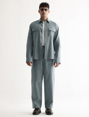 LIGHT BLUE LINEN JOG PANT