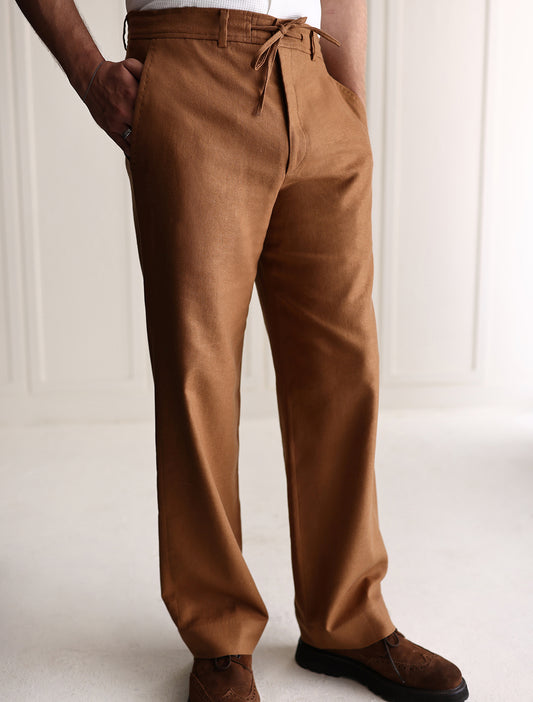 TAN LINEN PANT