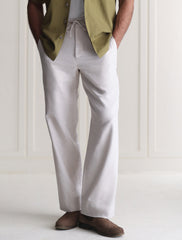OFF-WHITE LINEN PANT