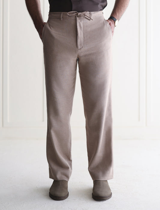 BEIGE LINEN PANT