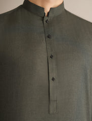 GREEN TWILL KAMEEZ SHALWAR