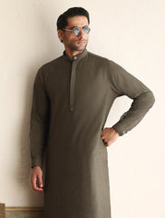 GREEN TEXTURED KAMEEZ SHALWAR