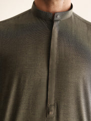 GREEN TEXTURED KAMEEZ SHALWAR