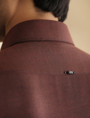 MAROON BUTTON DOWN KAMEEZ SHALWAR