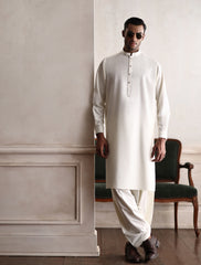 OFF-WHITE TEXTURED KAMEEZ SHALWAR