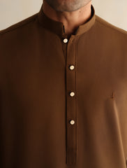 DARK TAN KAMEEZ SHALWAR