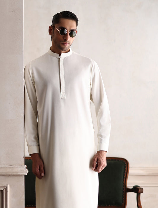 OFF-WHITE PREMIUM TEXTURED KAMEEZ SHALWAR