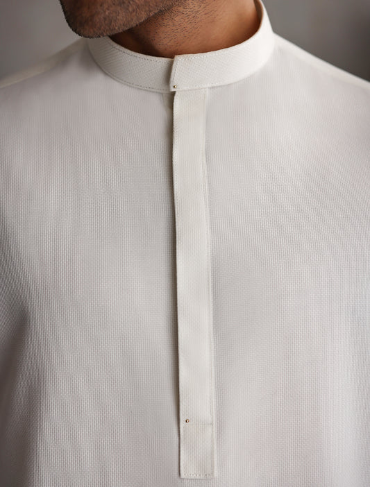 OFF-WHITE PREMIUM TEXTURED KAMEEZ SHALWAR