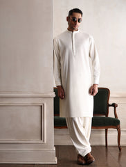OFF-WHITE PREMIUM TEXTURED KAMEEZ SHALWAR