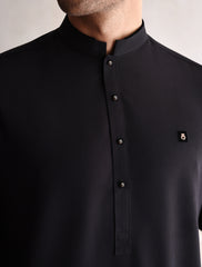 POLISHED BLACK KAMEEZ SHALWAR