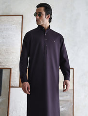 DEEP PURPLE - TEXTURED KAMEEZ SHALWAR