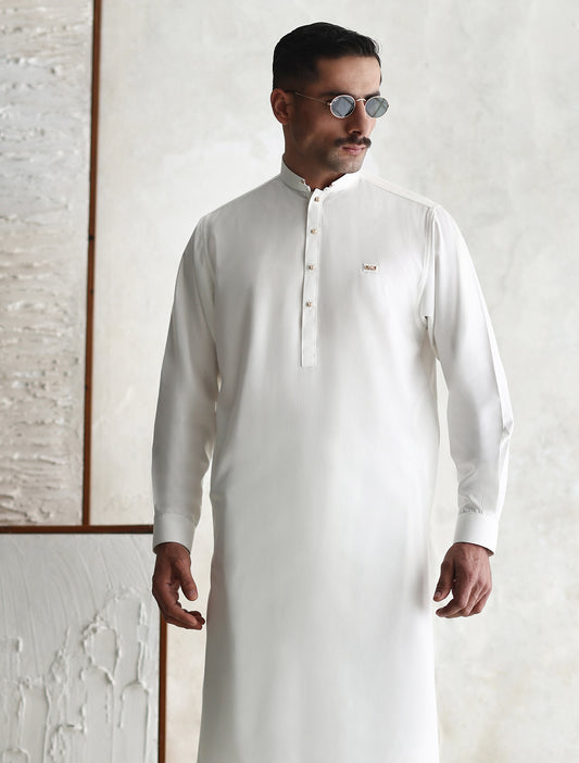 OFF-WHITE OXFORD KAMEEZ SHALWAR