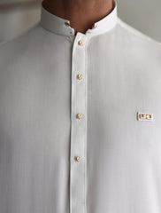 OFF-WHITE OXFORD KAMEEZ SHALWAR