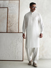OFF-WHITE OXFORD KAMEEZ SHALWAR