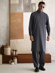 MEDIUM GRAY KAMEEZ SHALWAR