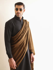 DARK BEIGE CLASSIC TWILL SHAWL