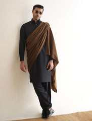 DARK BEIGE CLASSIC TWILL SHAWL