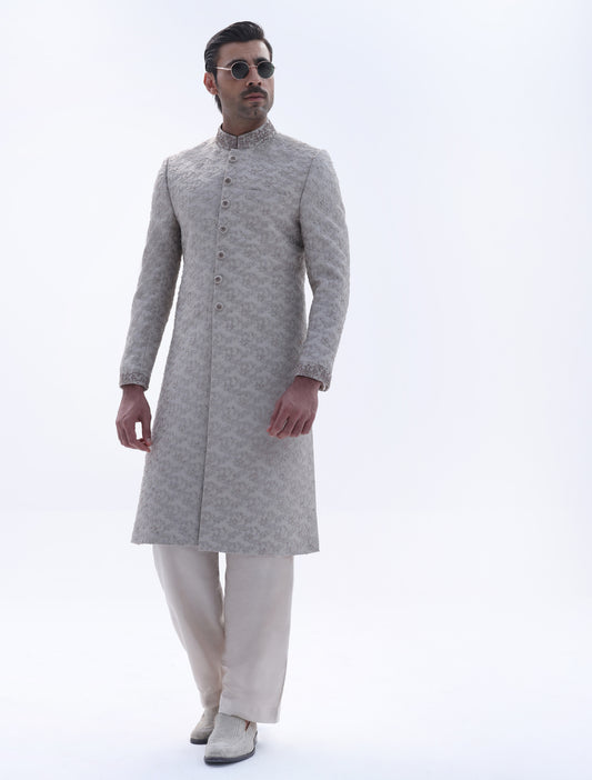IVORY HEAVY EMBROIDERED SHERWANI