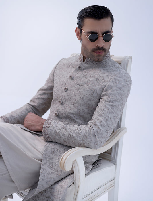 IVORY HEAVY EMBROIDERED SHERWANI