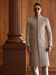 FAWN CLASSIC HAND EMBROIDERED SHERWANI