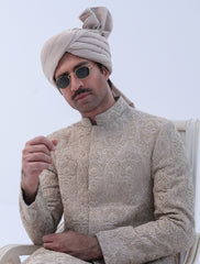 IVORY INTRICATE EMBROIDERED SHERWANI