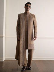 TUSCAN BROWN HAND EMBROIDERED SHERWANI