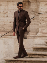 BROWN THREE PIECE SUIT